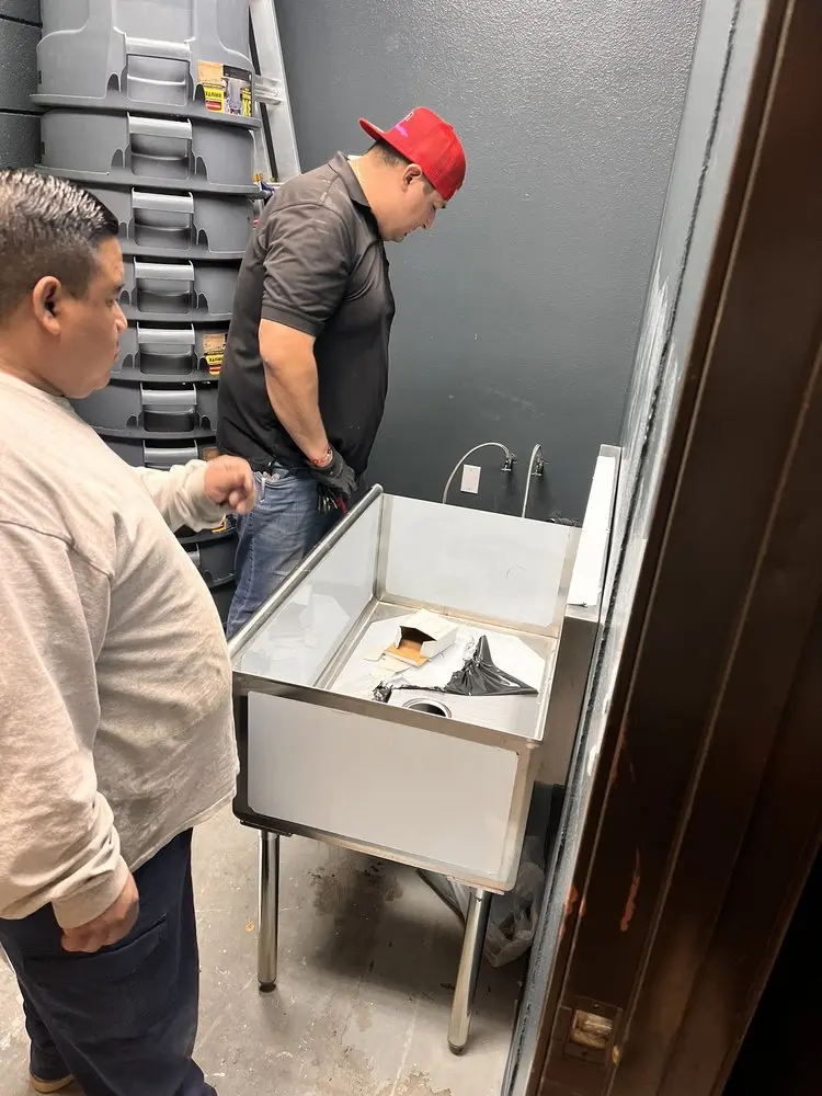 Commercial plumbing and sink installation in Klahr